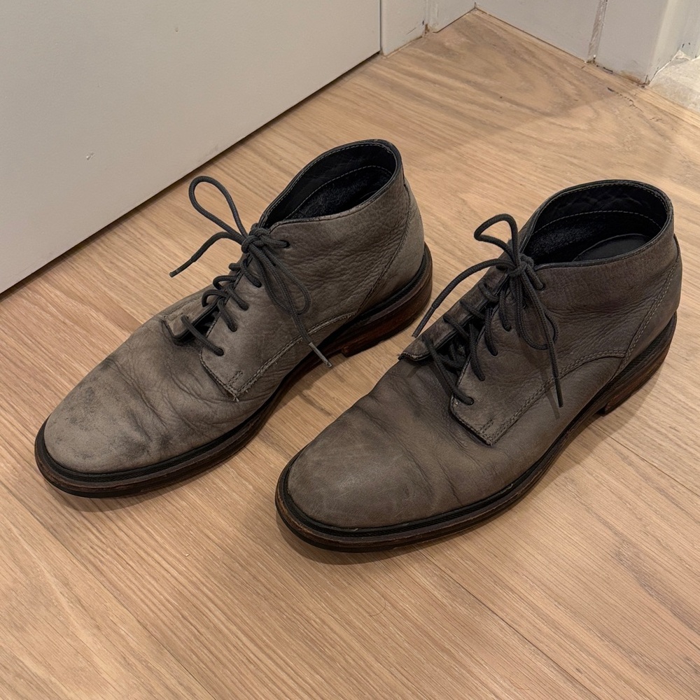 Cole Haan Gray Leather Chukka Boots